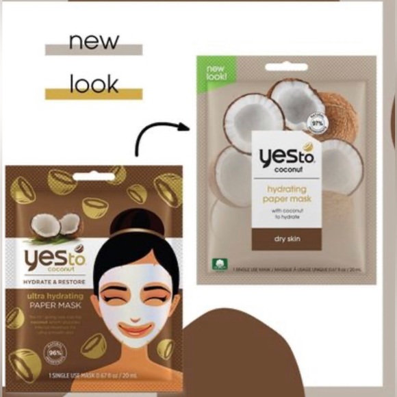 4pack yes to coconut hydrating paper mask & grapefruit brightening peel-off mask - Picture 6 of 10